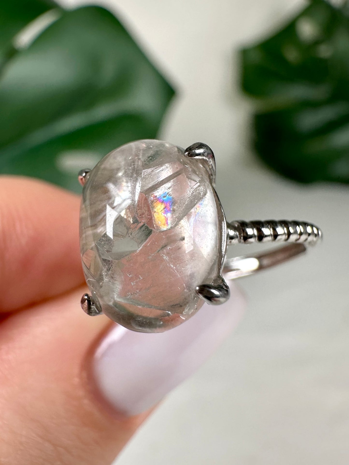 Anillo de cuarzo en plata 925 n.º 53M2