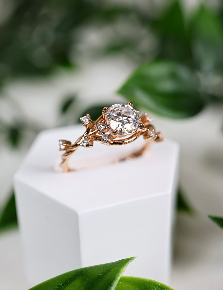 Velora Moissanite Ring Rose Gold