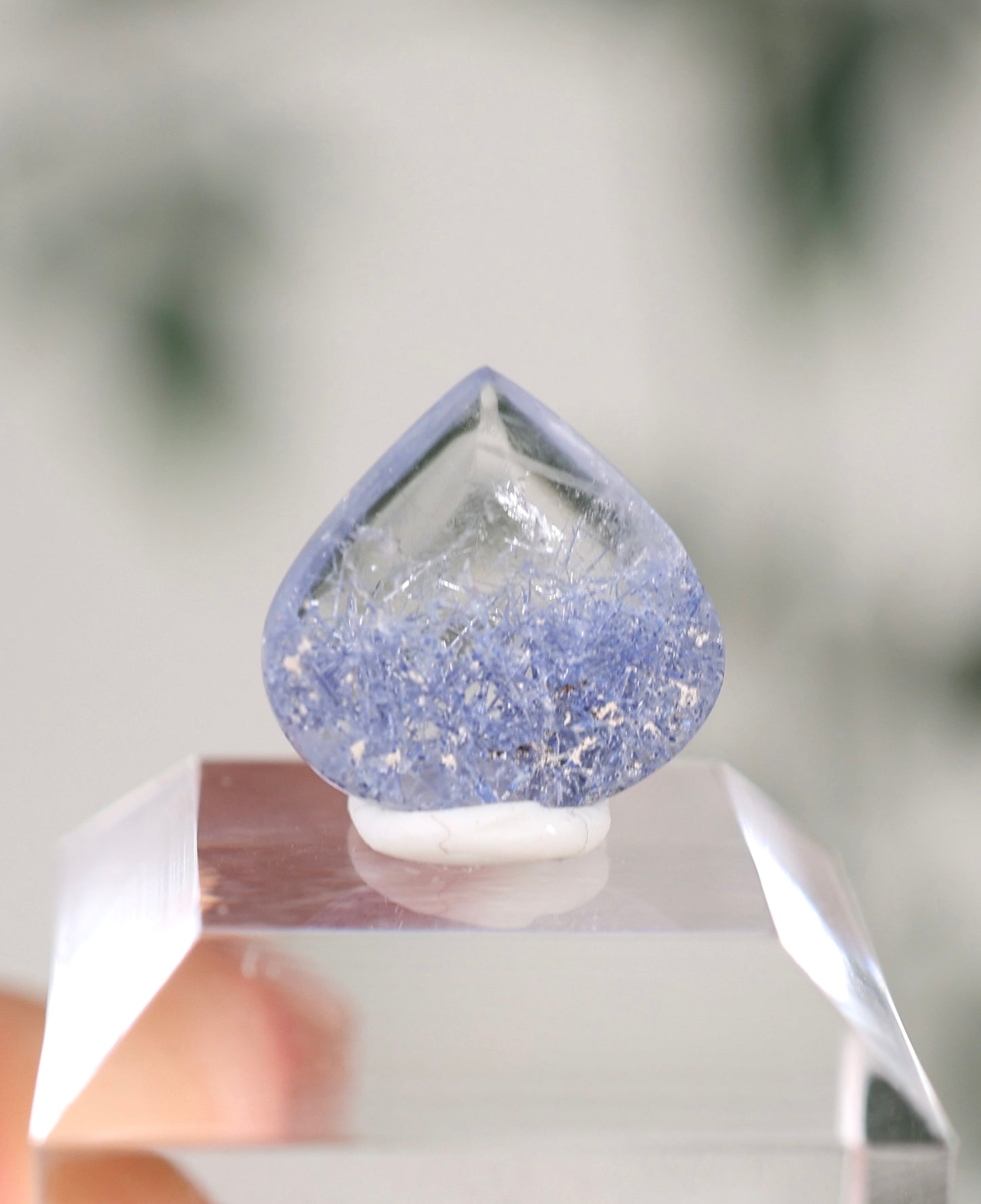 Dumortierit in Quarz Cabochon Nr.69DR
