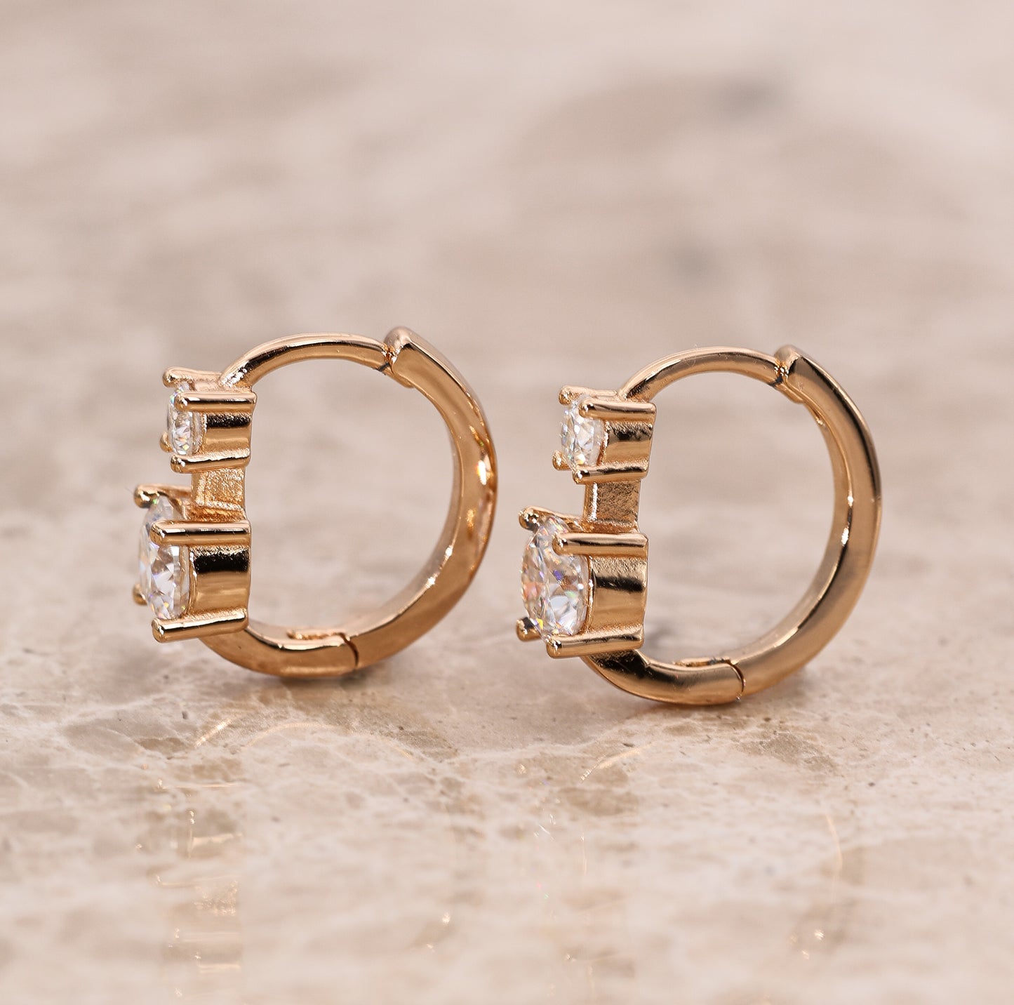 Valenne Moissanit Ohrringe Rose Gold