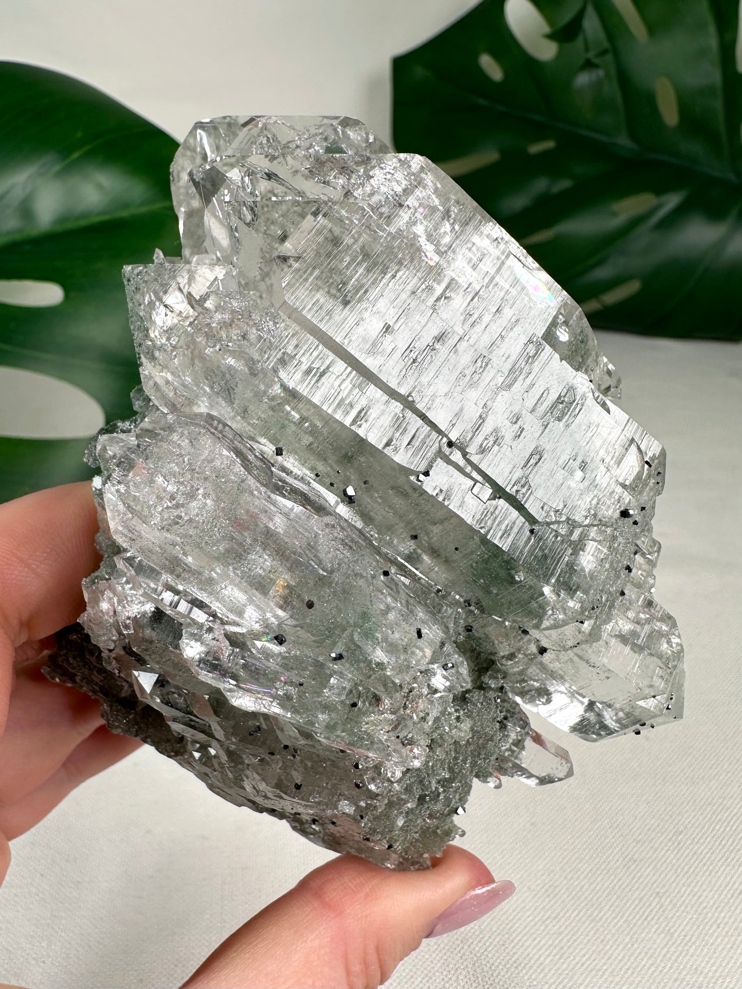Himalayan Quartz 'Gwindel' with Anatase &amp; Chlorite &amp; Rutile HQ No.1849HG