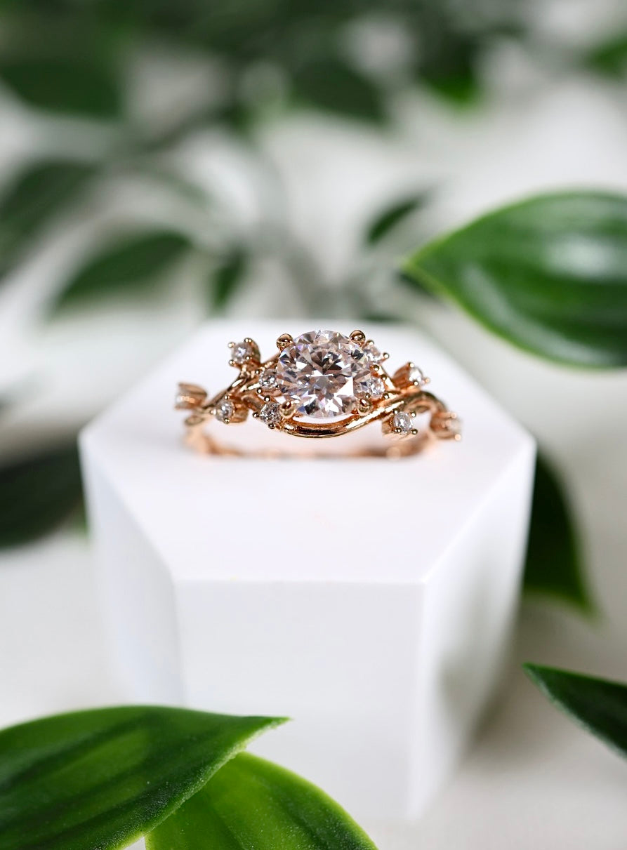 Velora Moissanite Ring Rose Gold