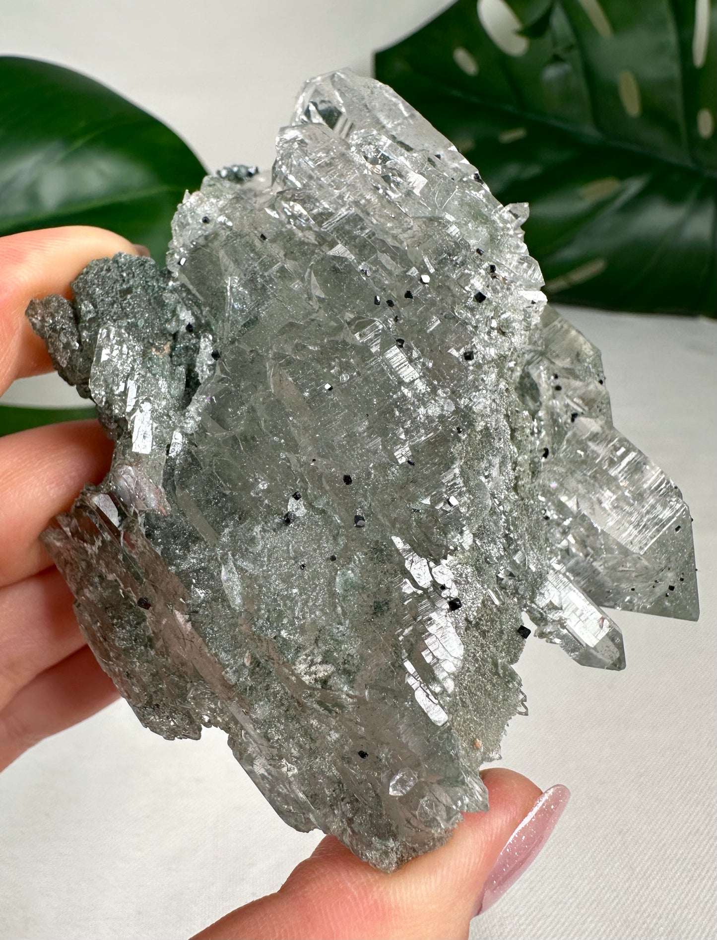 Himalayan Quartz 'Gwindel' with Anatase &amp; Chlorite &amp; Rutile HQ No.1849HG
