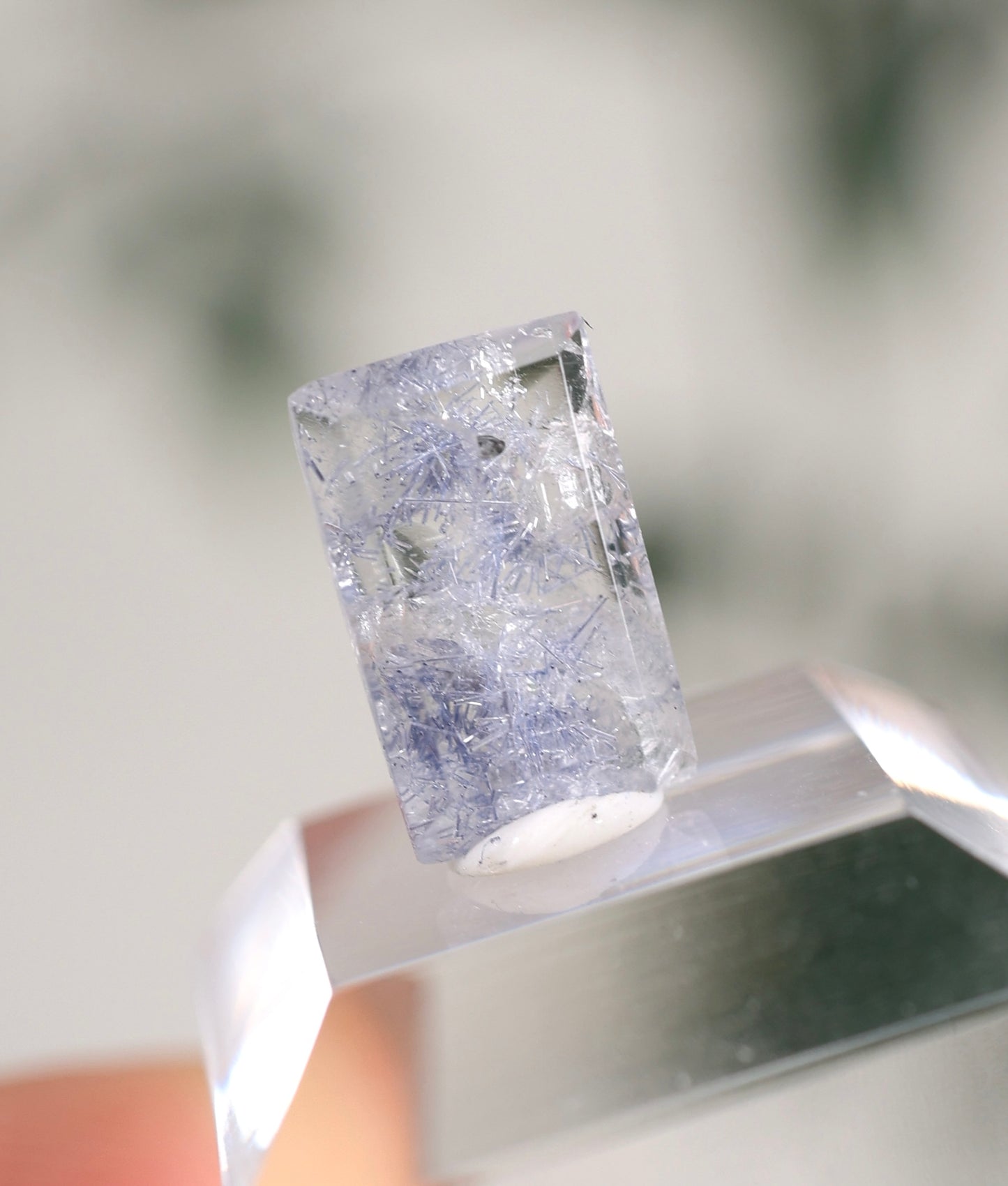 Dumortierit in Quarz mit Quarz Einschluss Cabochon Nr.52DR