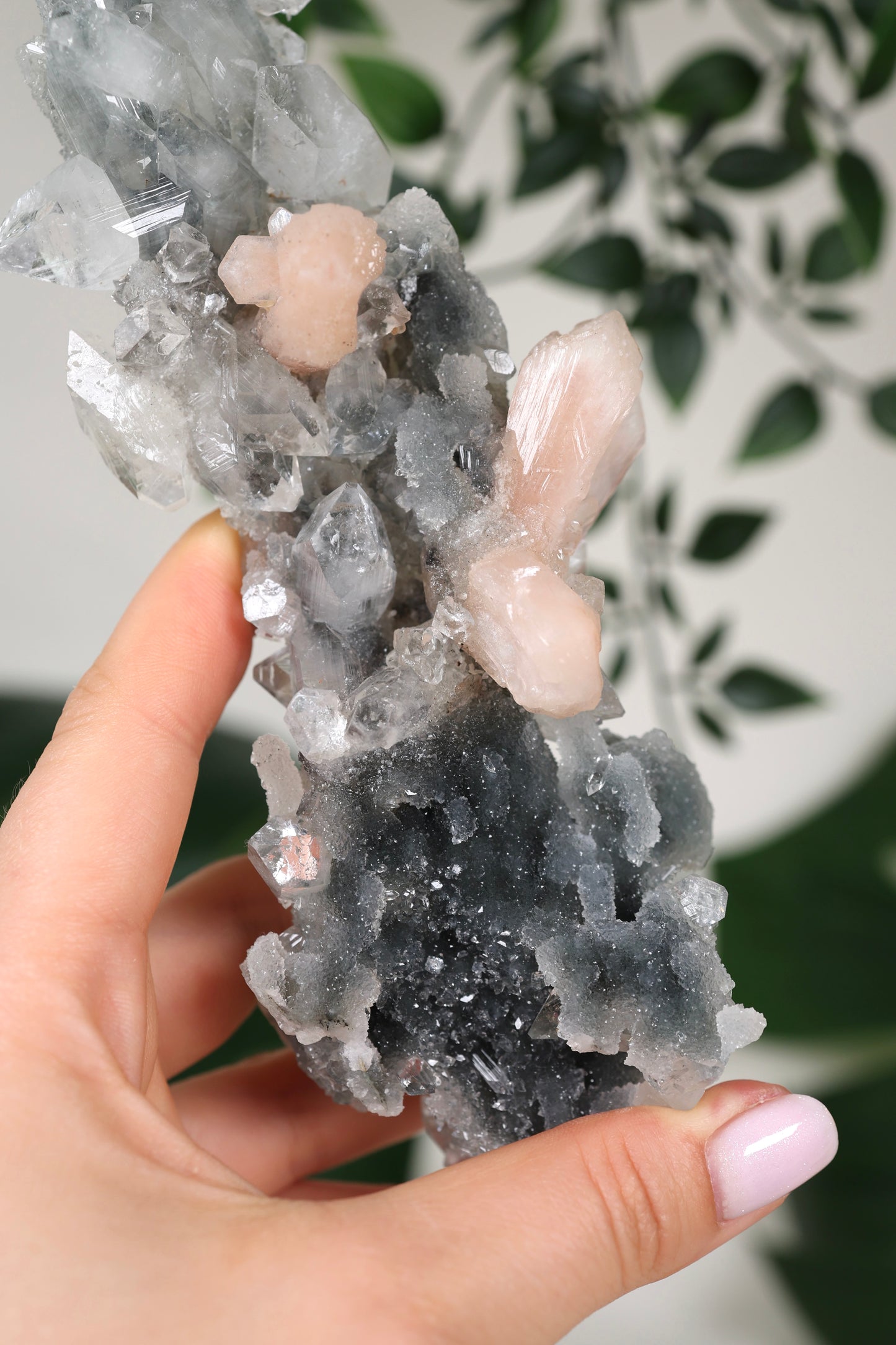 Apophyllit x Chalcedon x Stilbit Stalaktit Nr.229AP