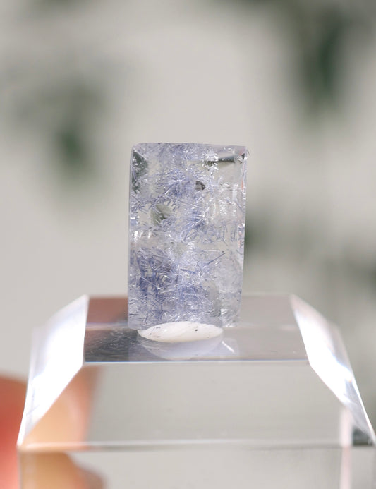 Dumortierit in Quarz mit Quarz Einschluss Cabochon Nr.52DR