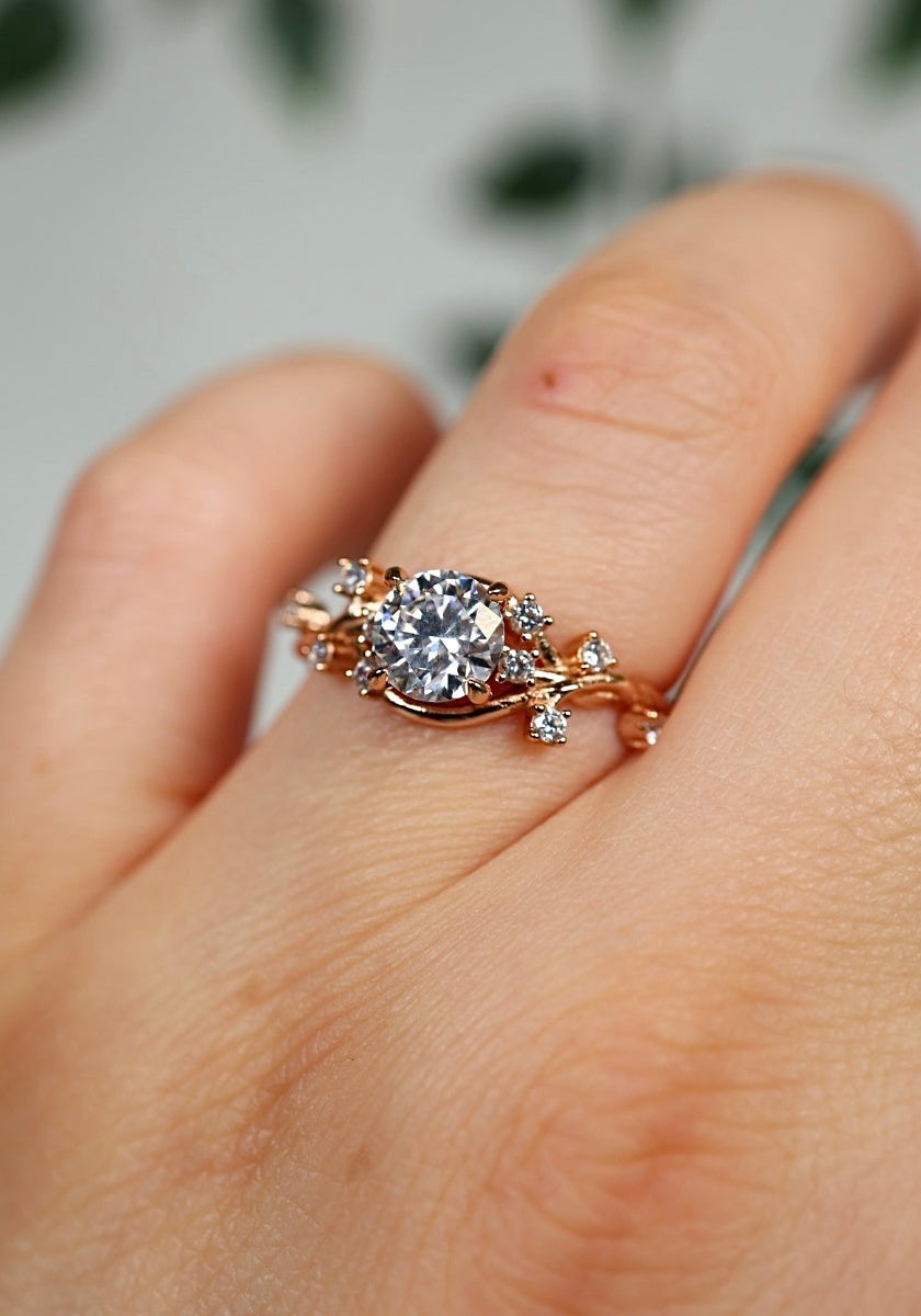 Velora Moissanite Ring Rose Gold