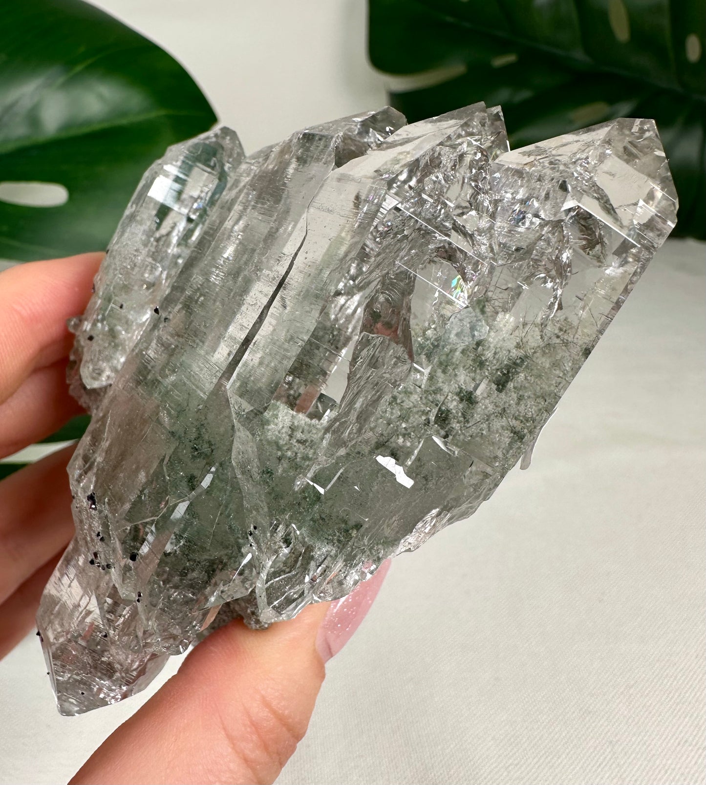 Himalayan Quartz 'Gwindel' with Anatase &amp; Chlorite &amp; Rutile HQ No.1849HG