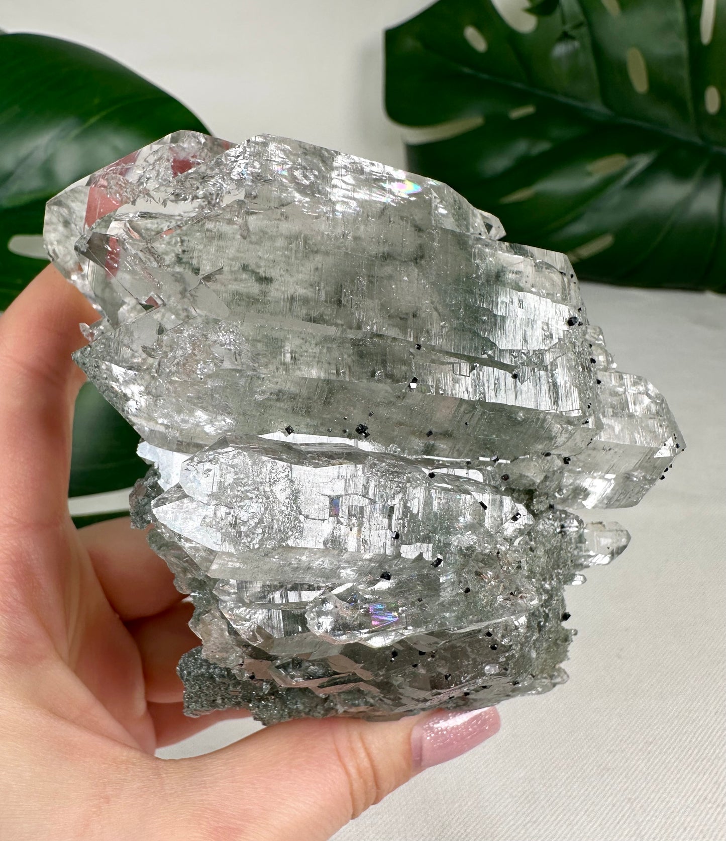 Himalayan Quartz 'Gwindel' with Anatase &amp; Chlorite &amp; Rutile HQ No.1849HG