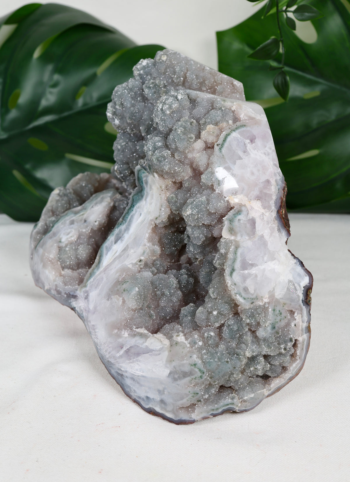 Grüner Chalcedon x Quarz XXL Nr.1200GQ