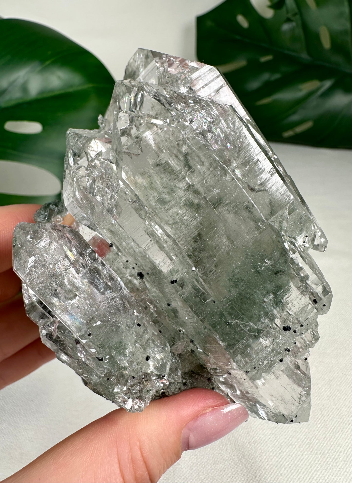 Himalayan Quartz 'Gwindel' with Anatase &amp; Chlorite &amp; Rutile HQ No.1849HG