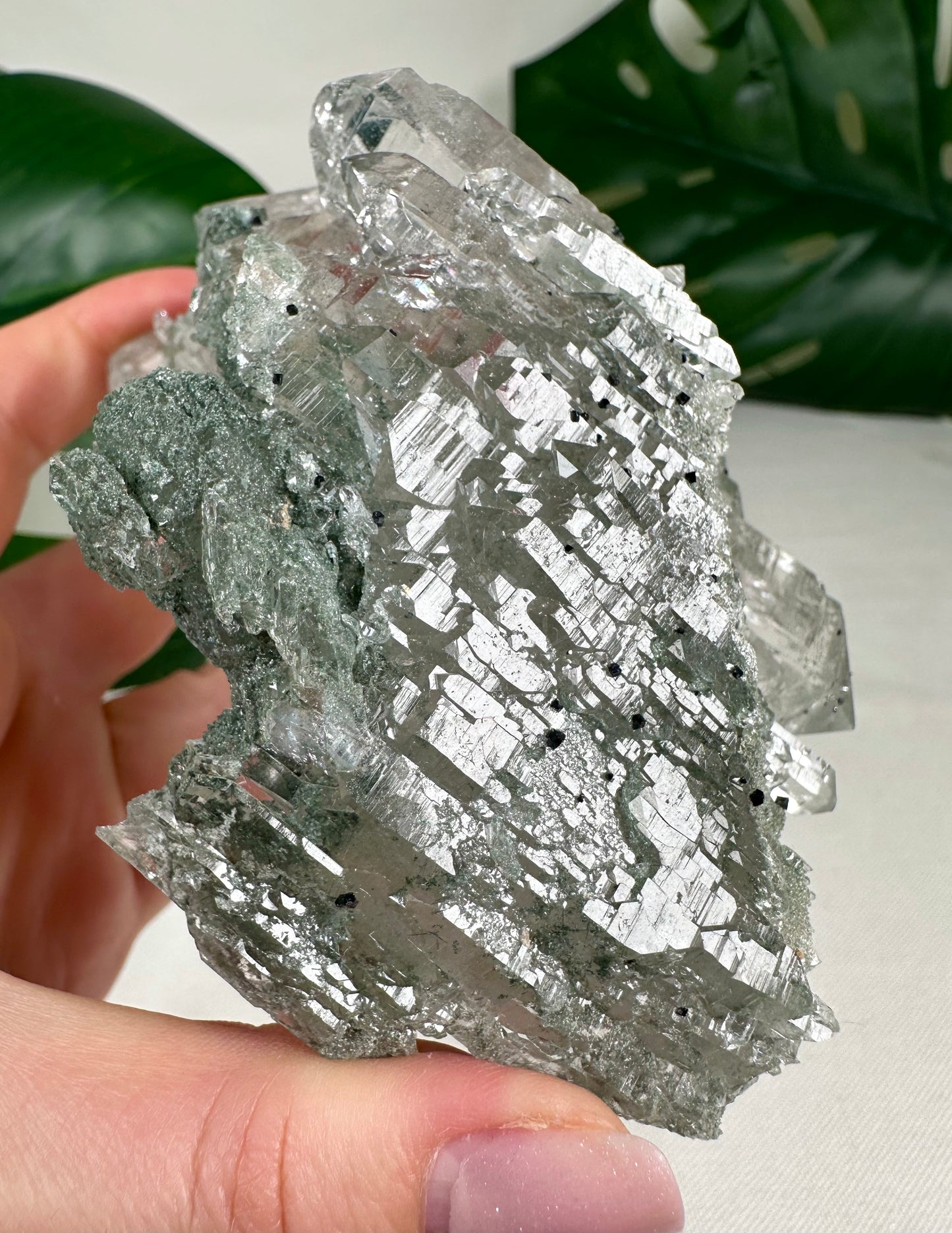 Himalayan Quartz 'Gwindel' with Anatase &amp; Chlorite &amp; Rutile HQ No.1849HG