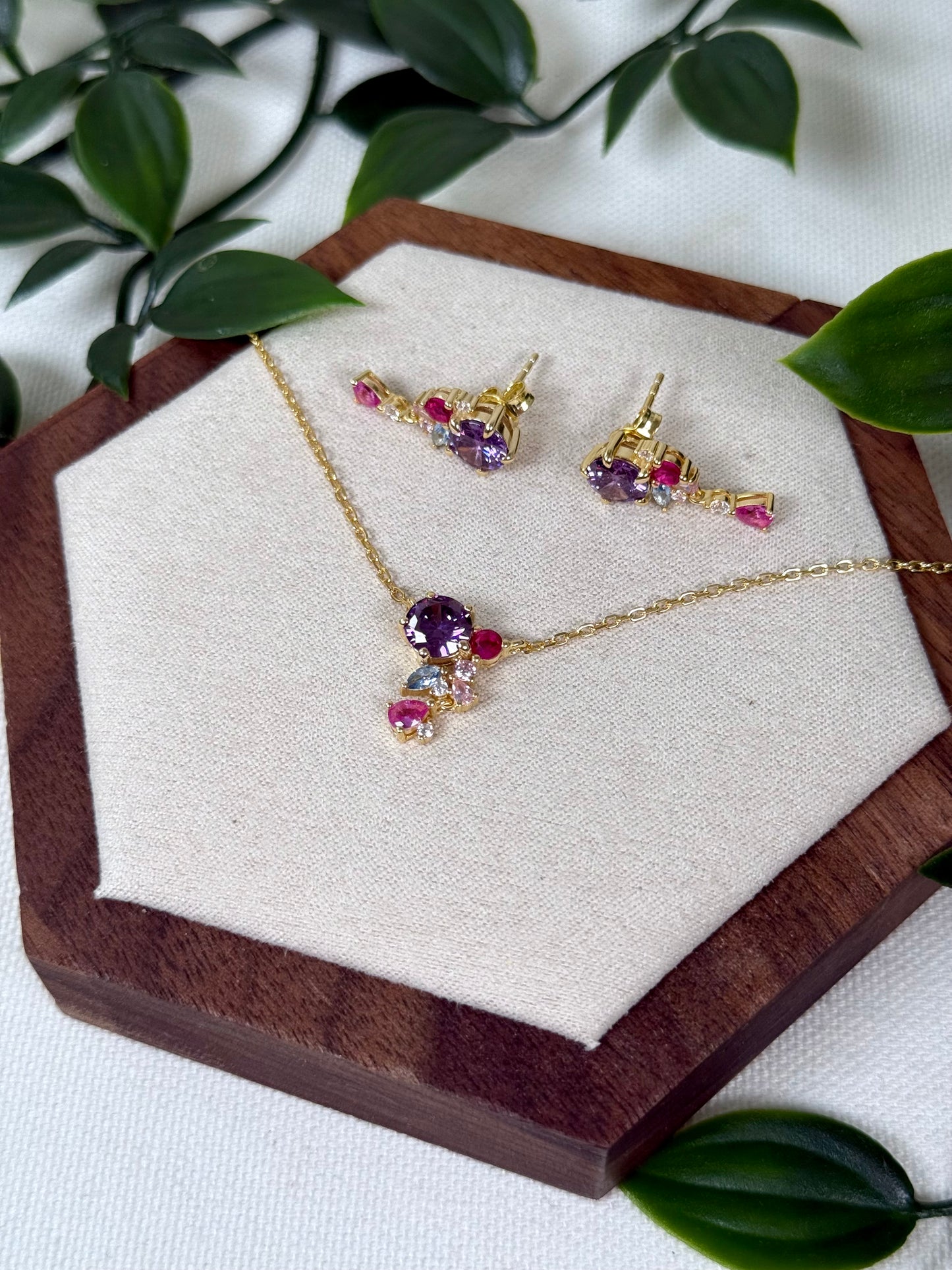 Midnight Rose Stud Earrings