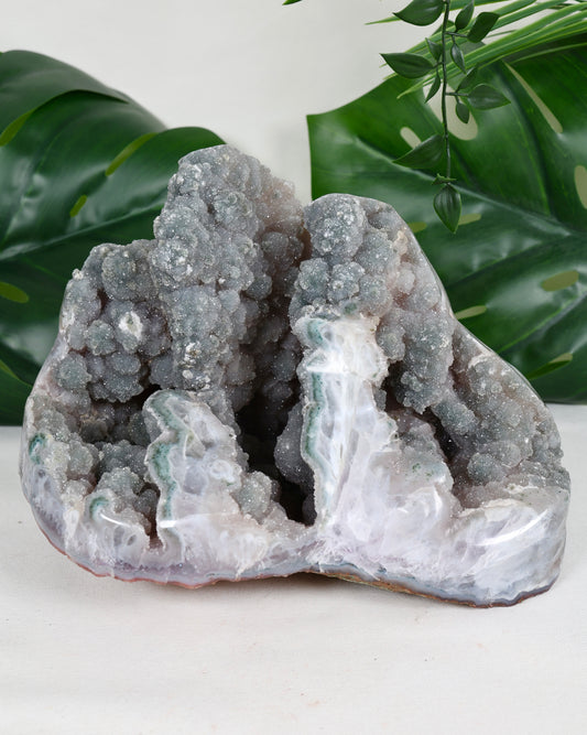 Grüner Chalcedon x Quarz XXL Nr.1200GQ