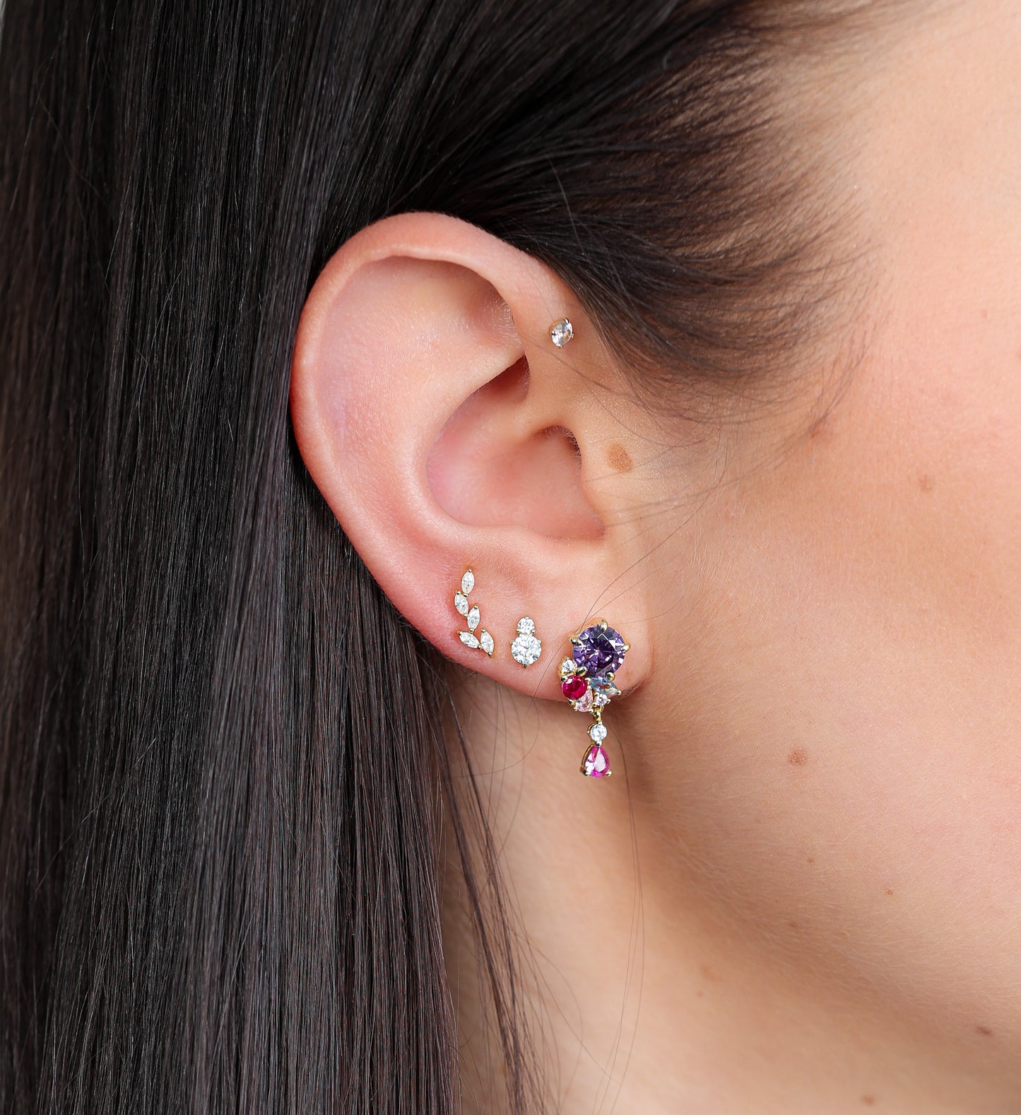 Midnight Rose Stud Earrings