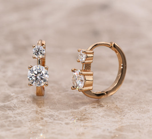 Valenne Moissanit Ohrringe Rose Gold