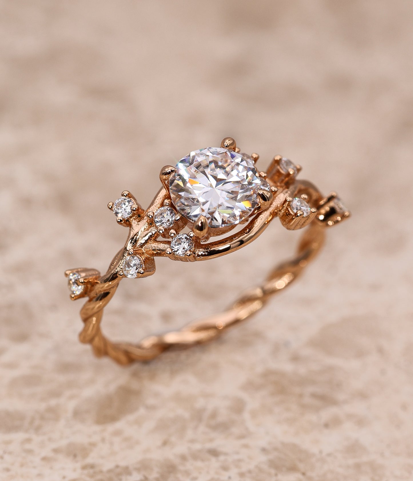 Velora Moissanite Ring Rose Gold
