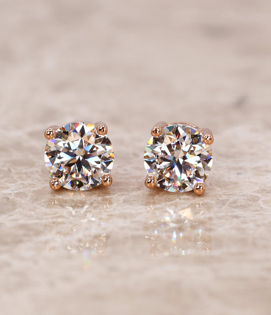 Alira Moissanit Ohrstecker Rose Gold